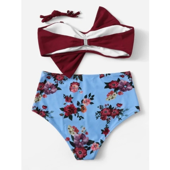 {Aluna Levi}Size Medium High WaistedBow Top Bikini - Picture 2 of 2